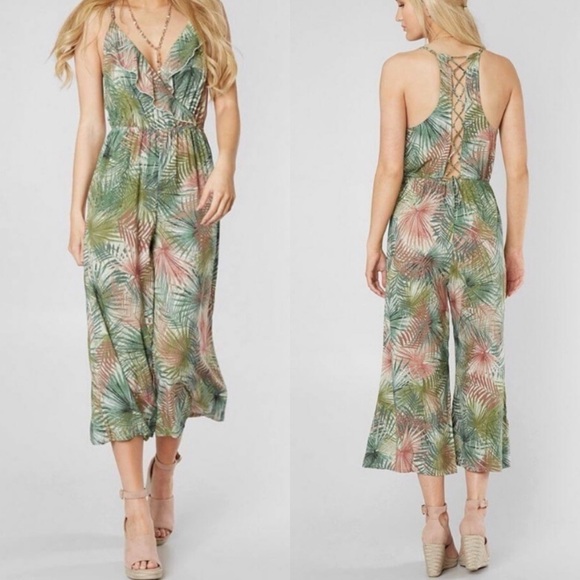 O'Neill Women's Aurelia Woven Jumpsuit Size Large Vacation Festival Wide Leg - Picture 1 of 16